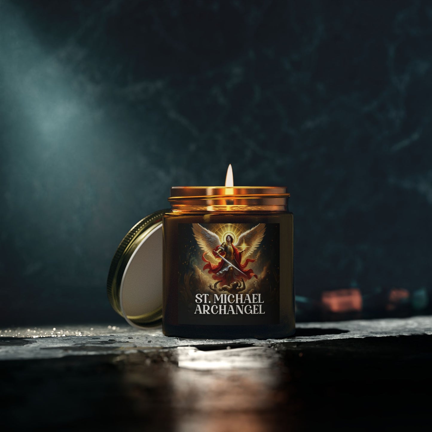 St Michael Archangel Candle | Spiritual Candle - Saint Michael Archangel Candle - Religious Candle - Religious Candle