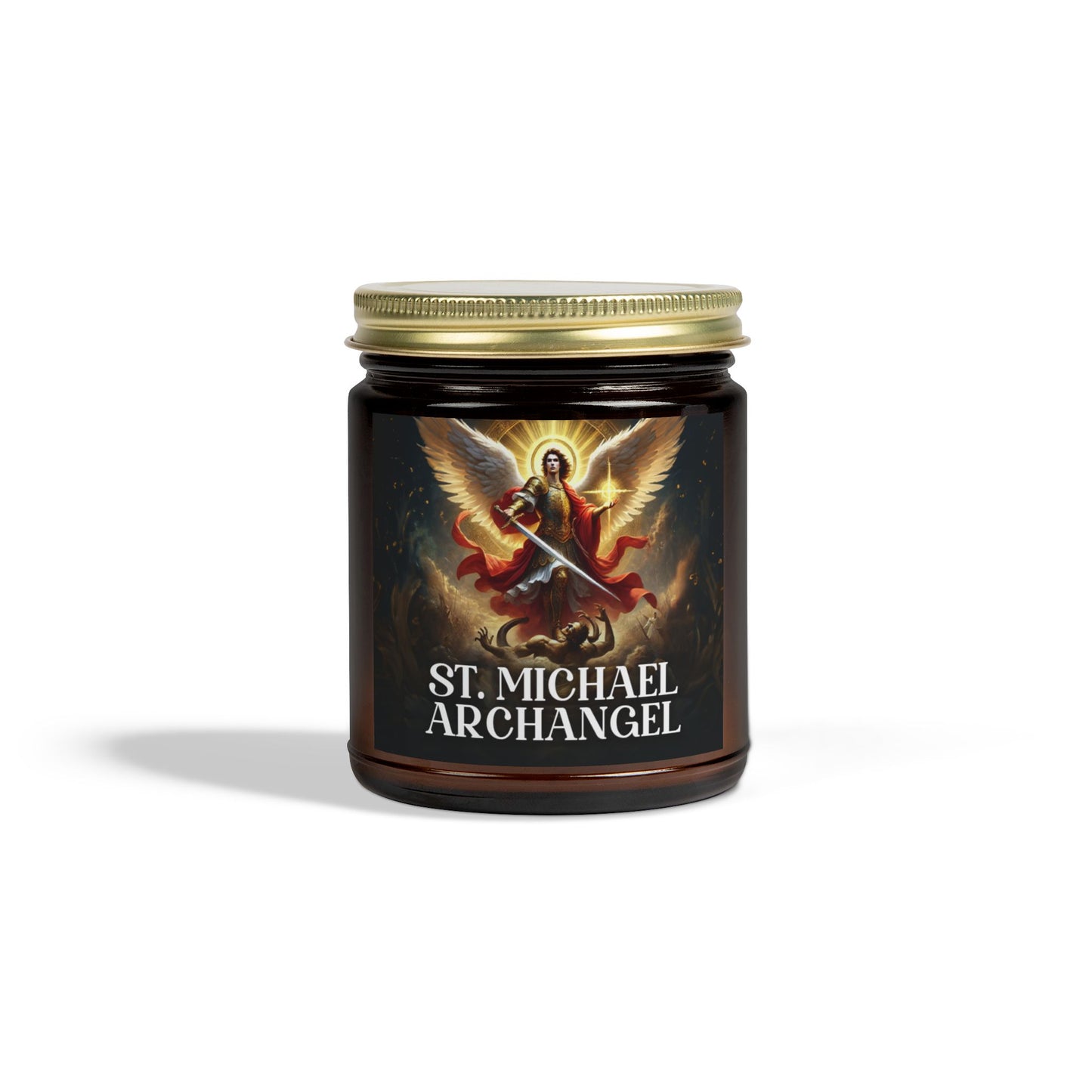St Michael Archangel Candle | Spiritual Candle - Saint Michael Archangel Candle - Religious Candle - Religious Candle