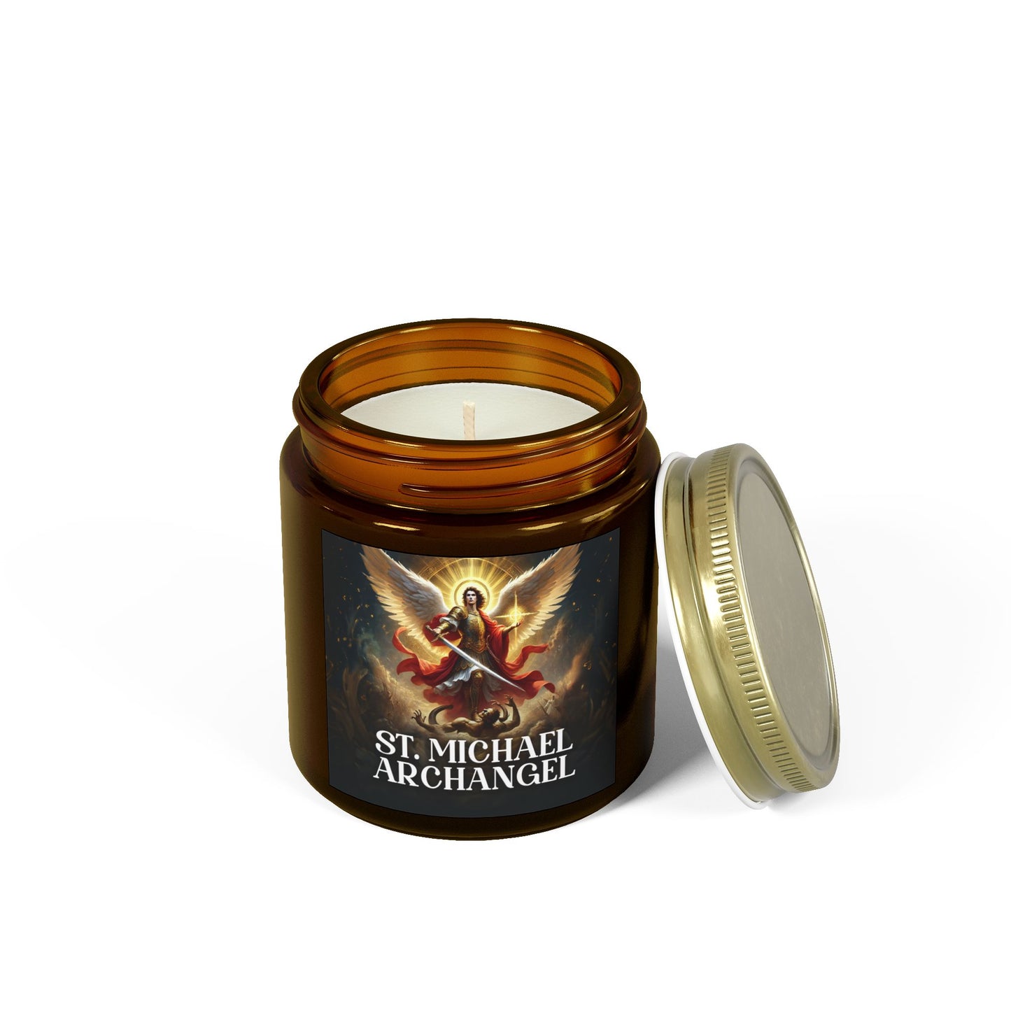 St Michael Archangel Candle | Spiritual Candle - Saint Michael Archangel Candle - Religious Candle - Religious Candle