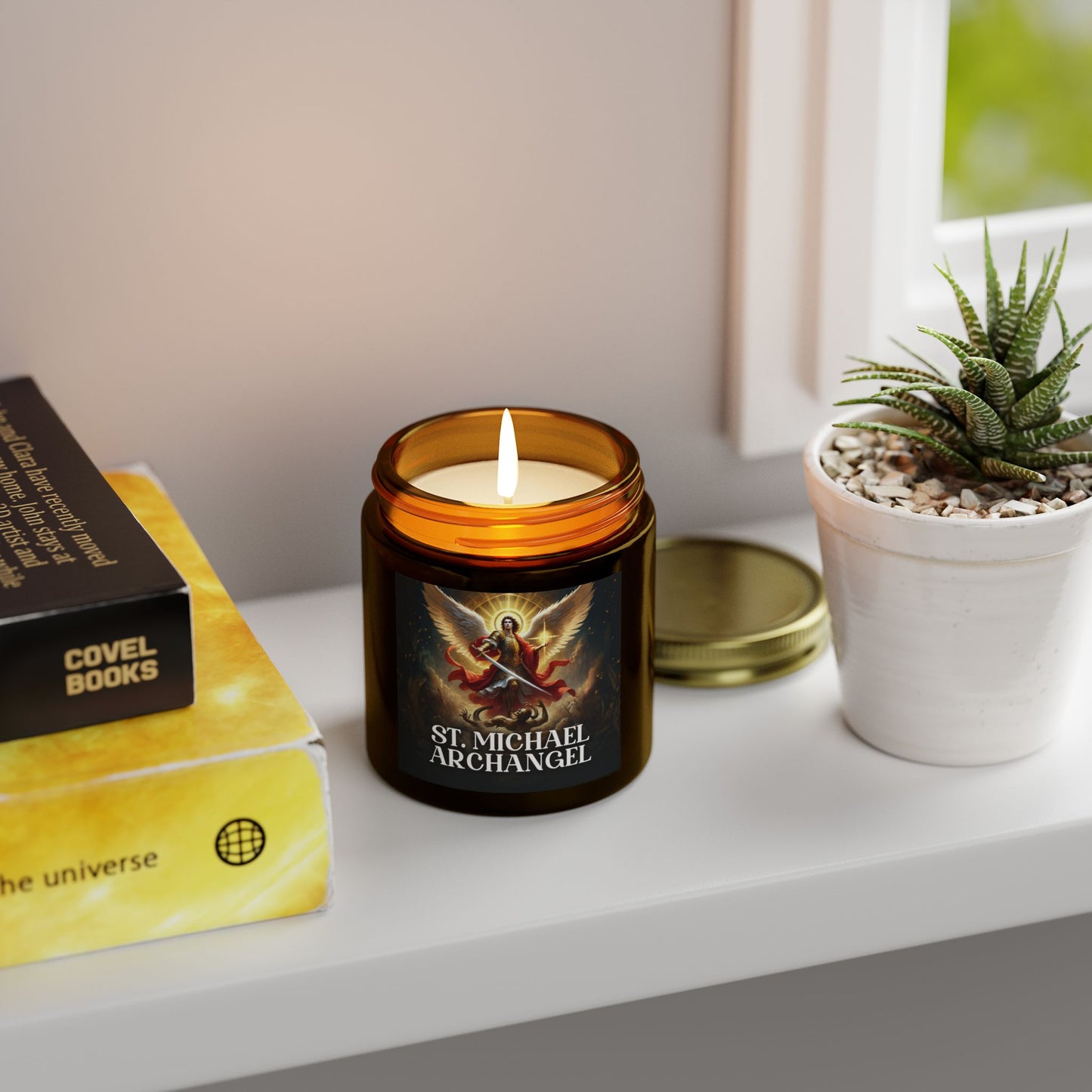 St Michael Archangel Candle | Spiritual Candle - Saint Michael Archangel Candle - Religious Candle - Religious Candle
