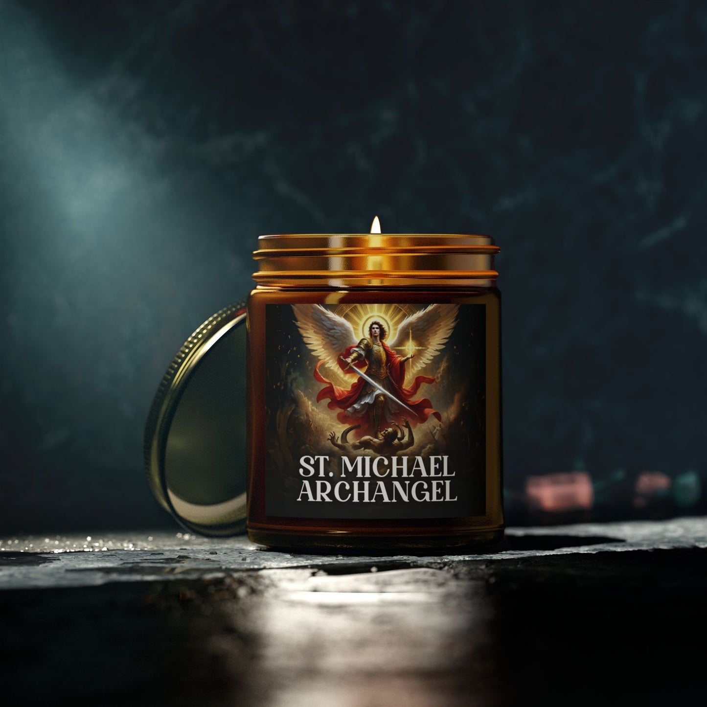 St Michael Archangel Candle | Spiritual Candle - Saint Michael Archangel Candle - Religious Candle - Religious Candle