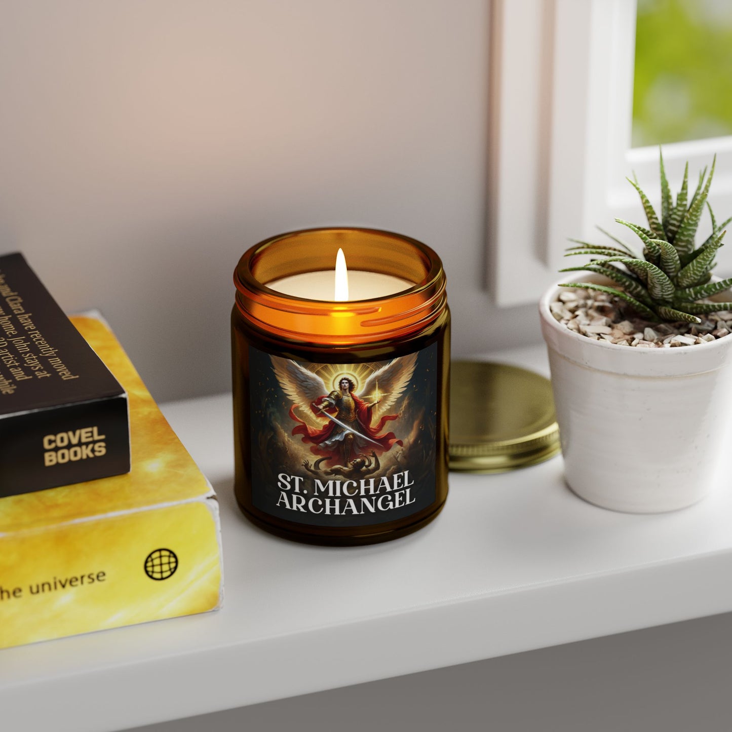 St Michael Archangel Candle | Spiritual Candle - Saint Michael Archangel Candle - Religious Candle - Religious Candle