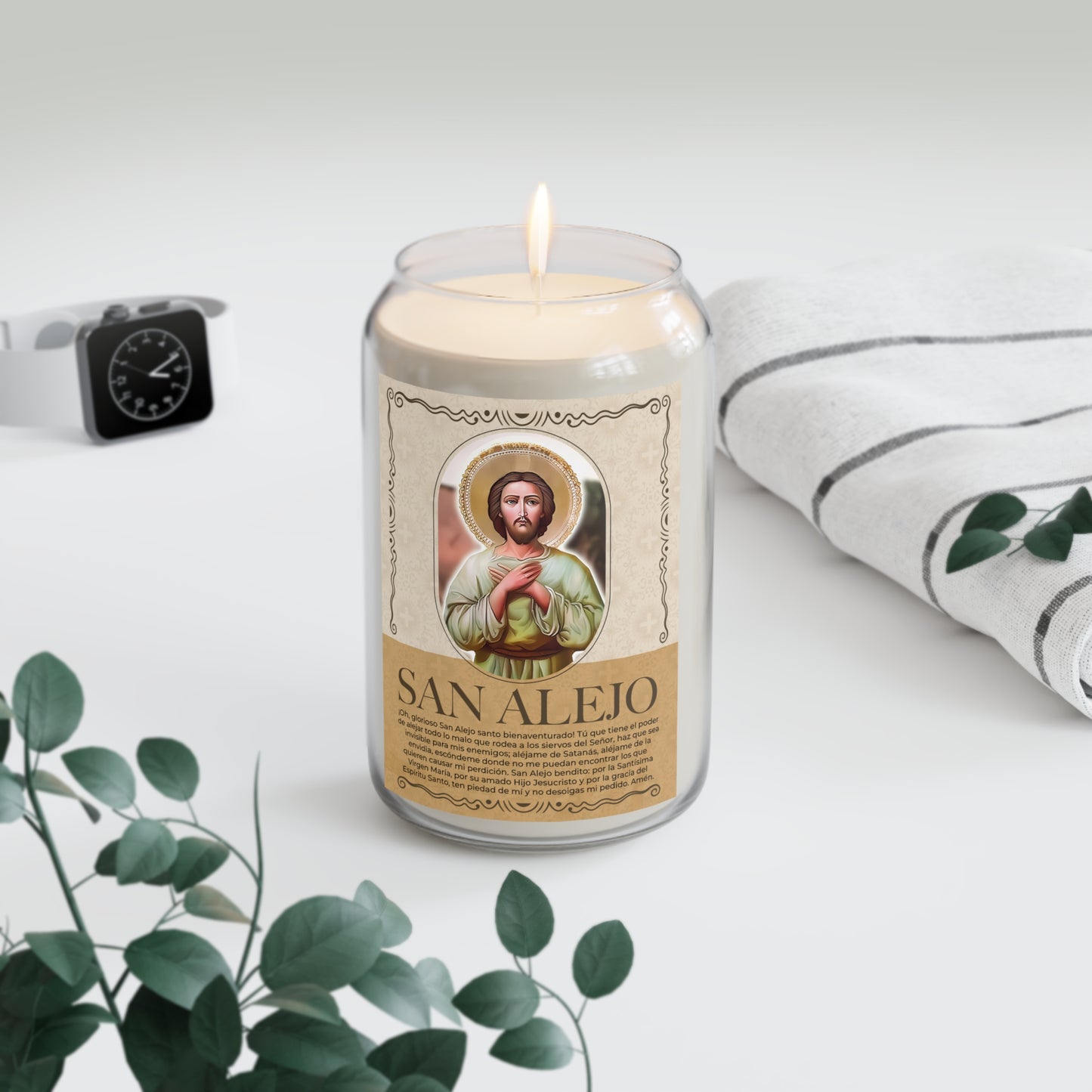 Vela Aromática de San Alejo | Protección Espiritual y Energía Positiva