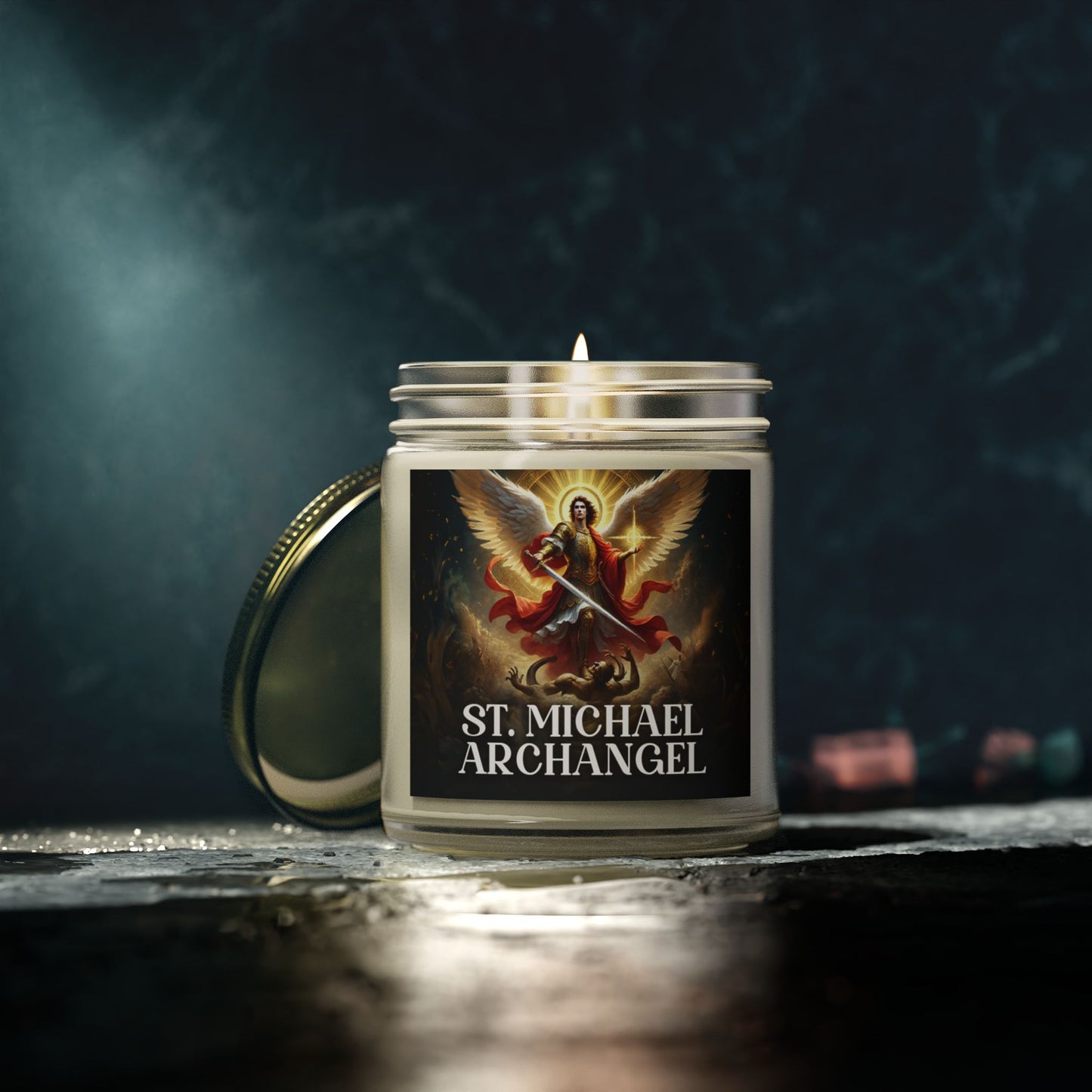 St Michael Archangel Candle | Spiritual Candle - Saint Michael Archangel Candle - Religious Candle - Religious Candle