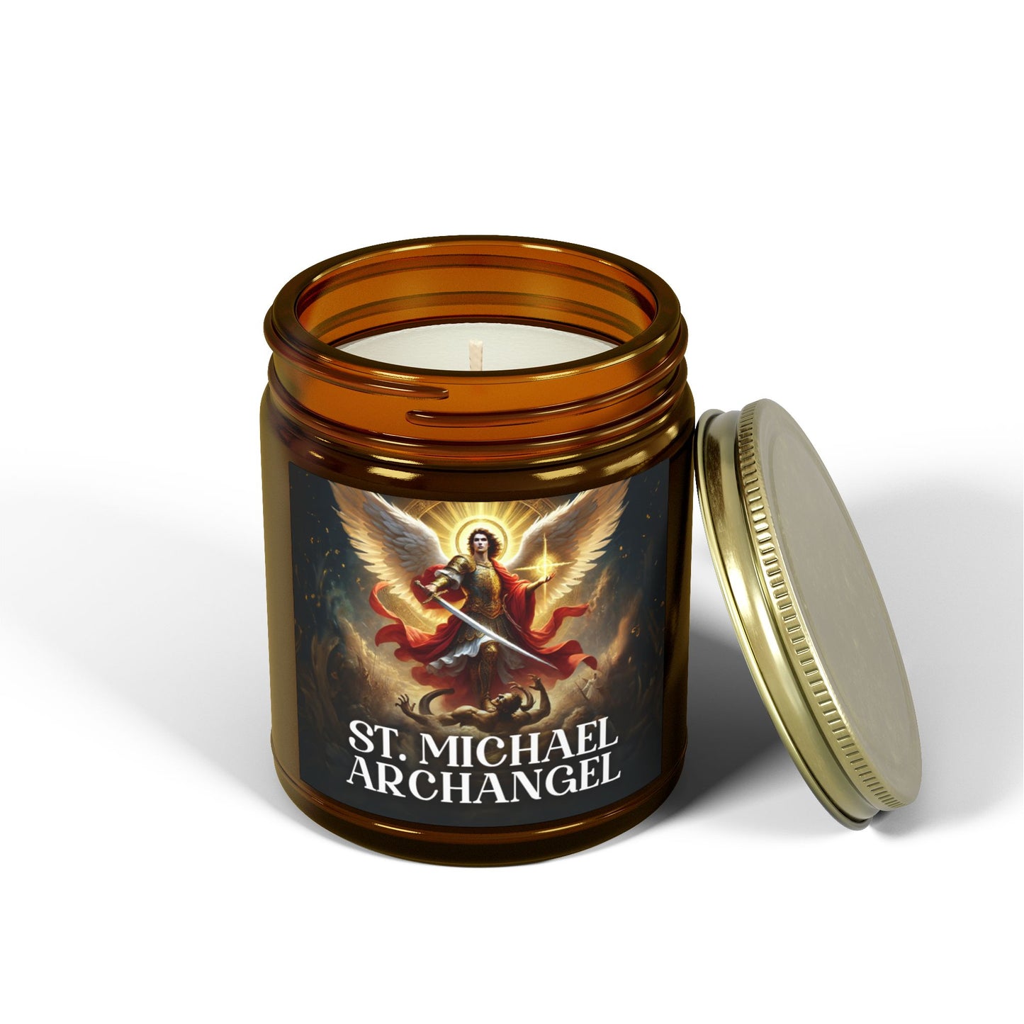 St Michael Archangel Candle | Spiritual Candle - Saint Michael Archangel Candle - Religious Candle - Religious Candle