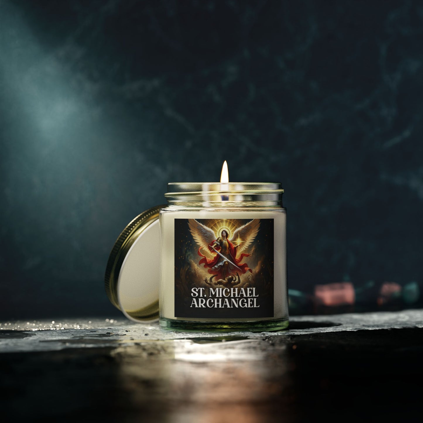 St Michael Archangel Candle | Spiritual Candle - Saint Michael Archangel Candle - Religious Candle - Religious Candle