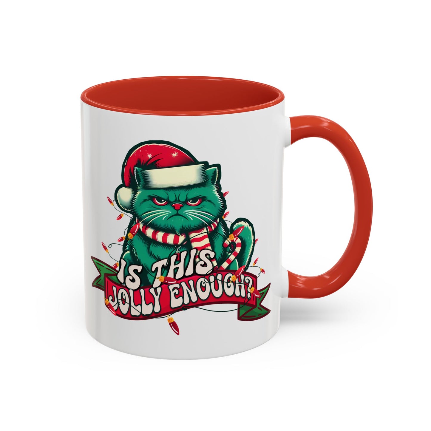 Funny Christmas Cat Coffee Mug Is This Jolly Enough?