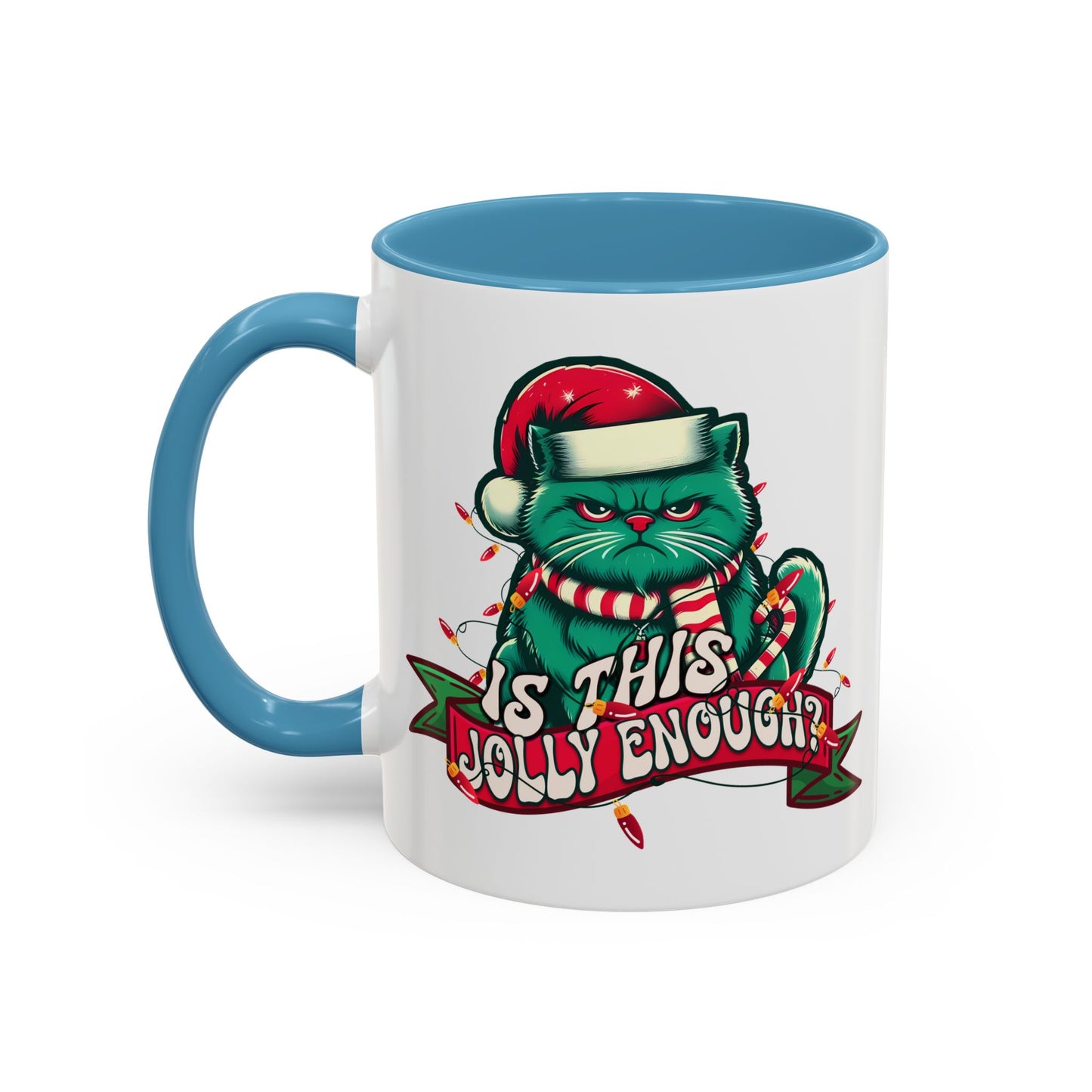 Funny Christmas Cat Coffee Mug Is This Jolly Enough?