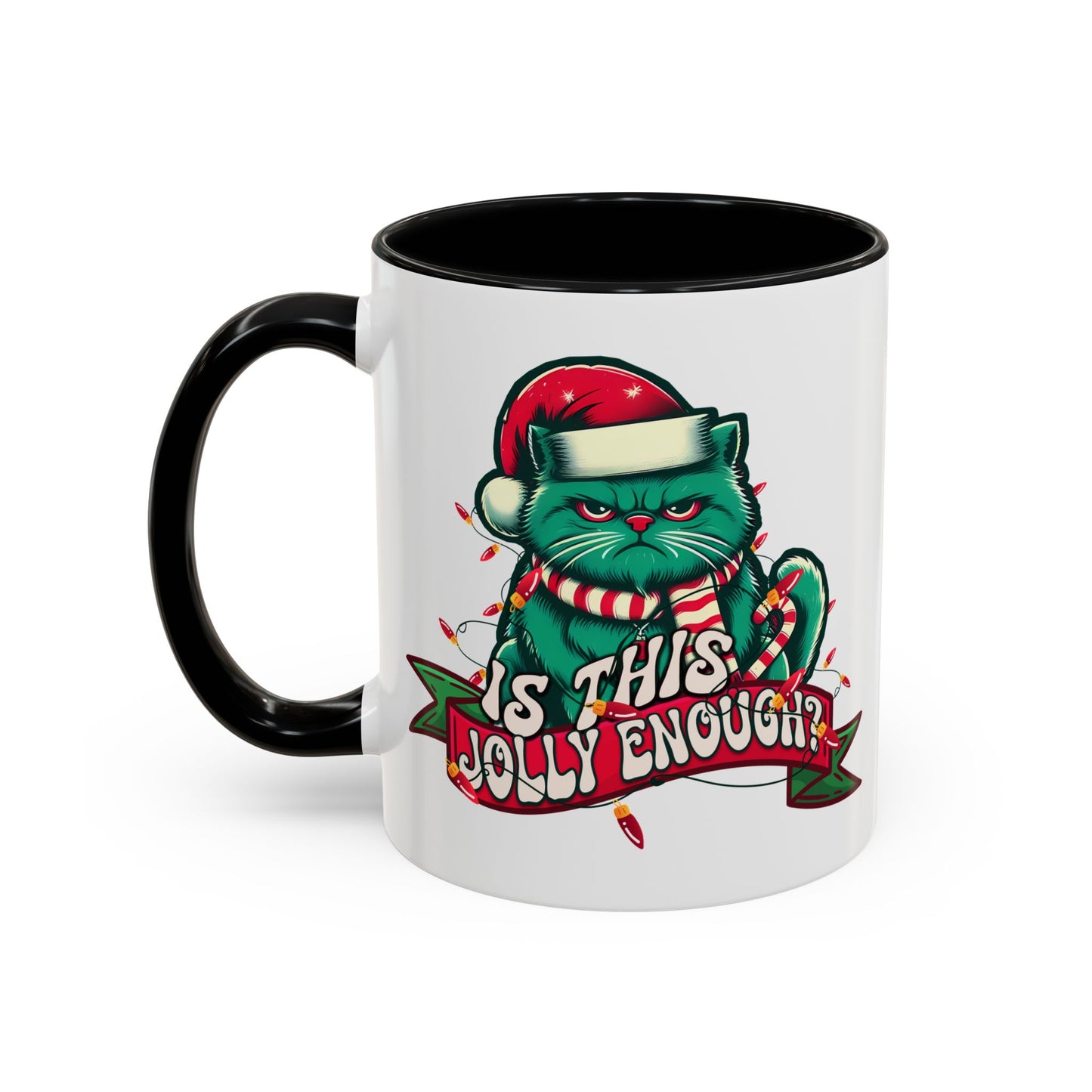 Funny Christmas Cat Coffee Mug Is This Jolly Enough?